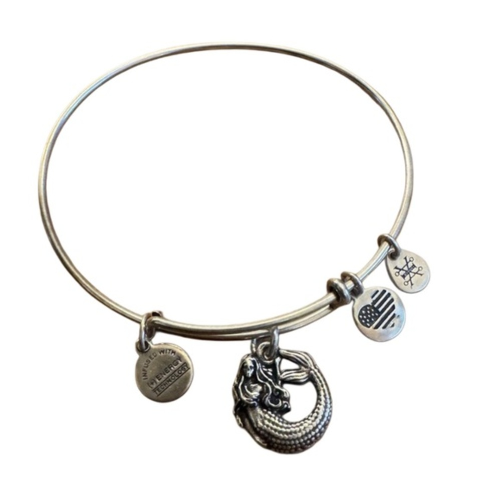 Alex and Ani Silver Mermaid Charm Bangle